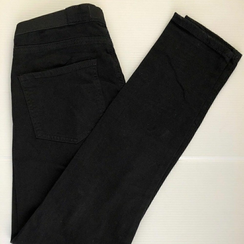 Juniors Pull On Black Denim Leggings Pants - Picture 1 of 5